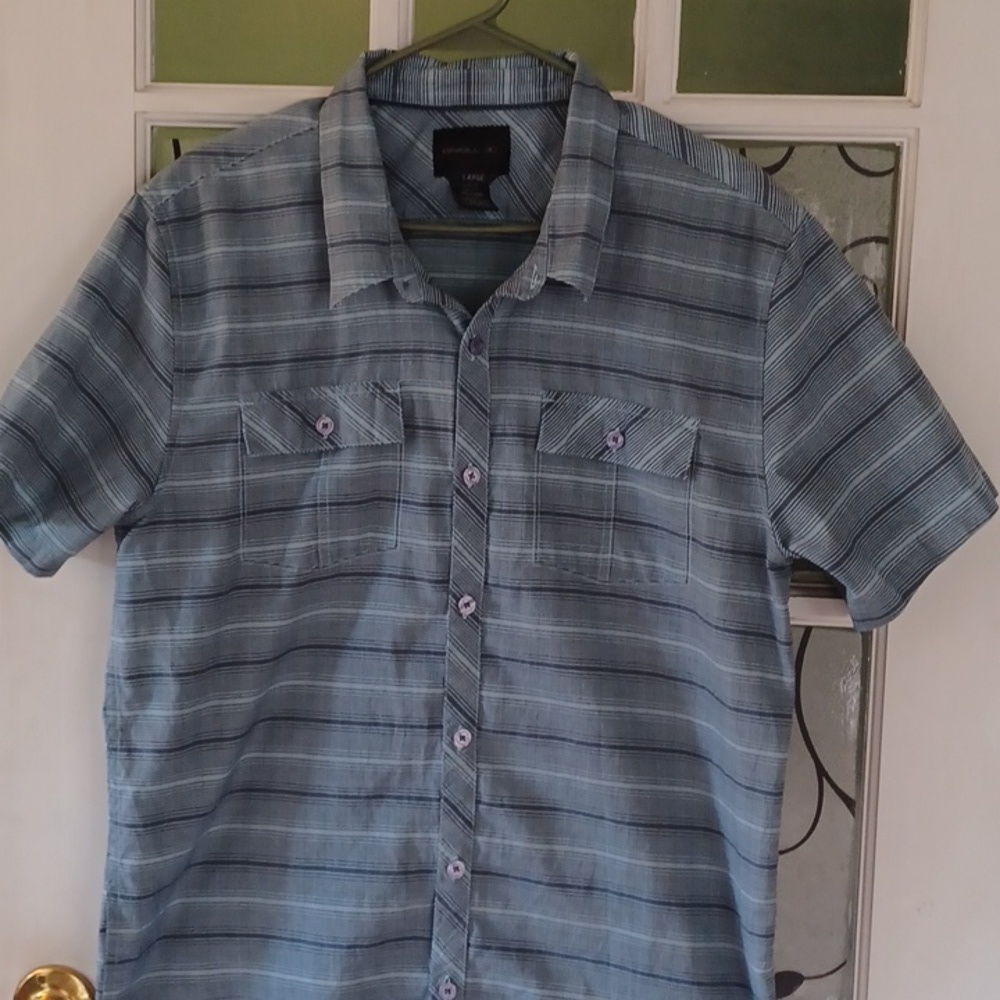 O'Neill  men's shirt size large blue and gray